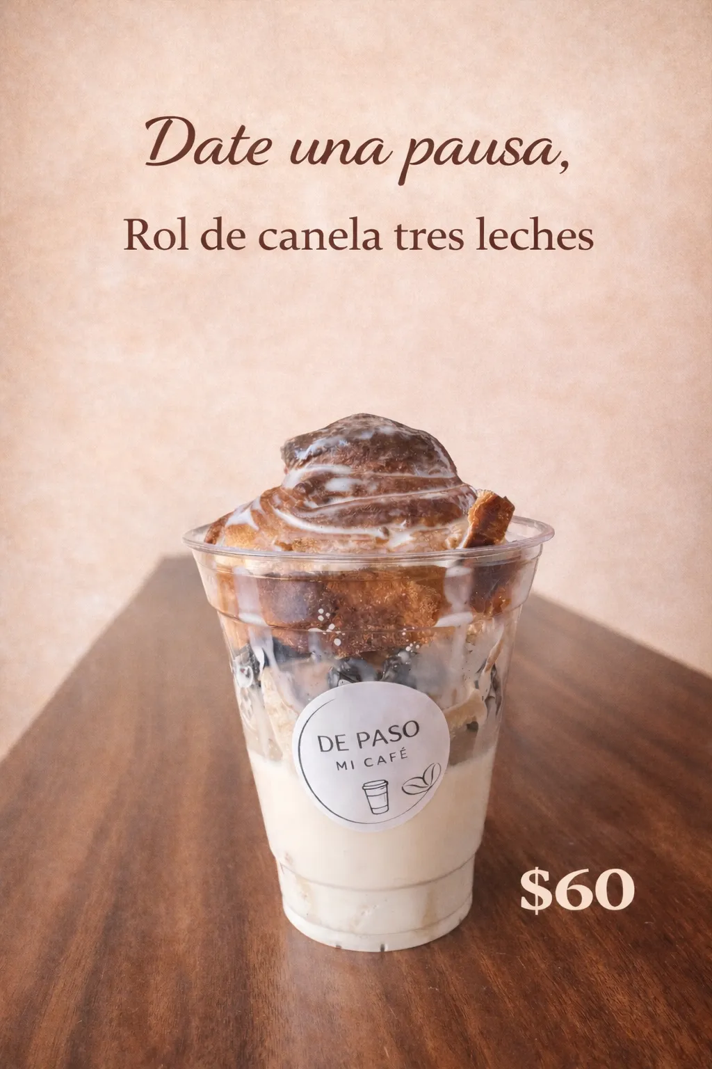 Rol bañado en leches